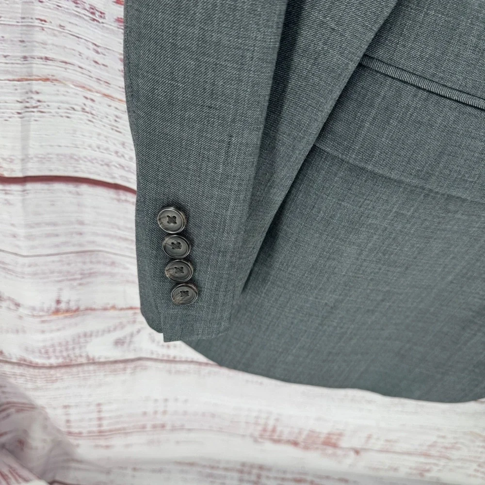 Lauren Ralph Lauren Suit Jacket Blazer Mens 48R Gray Wool Single Vent